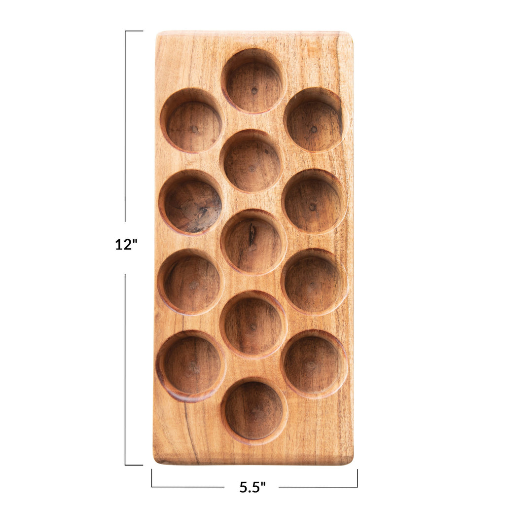 Acacia Wood Egg Tray