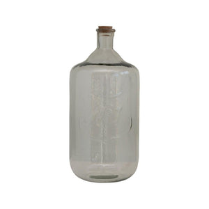 Recycled Glass Bottle w/Cork & Embossed "No 3"