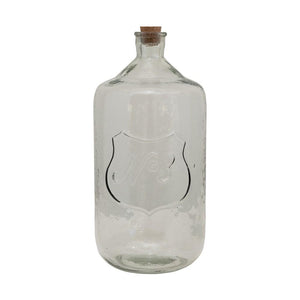 Recycled Glass Bottle w/ Cork & Embossed "No 1"