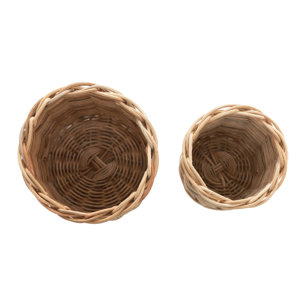 Hand-woven Natural Wicker Basket/Container