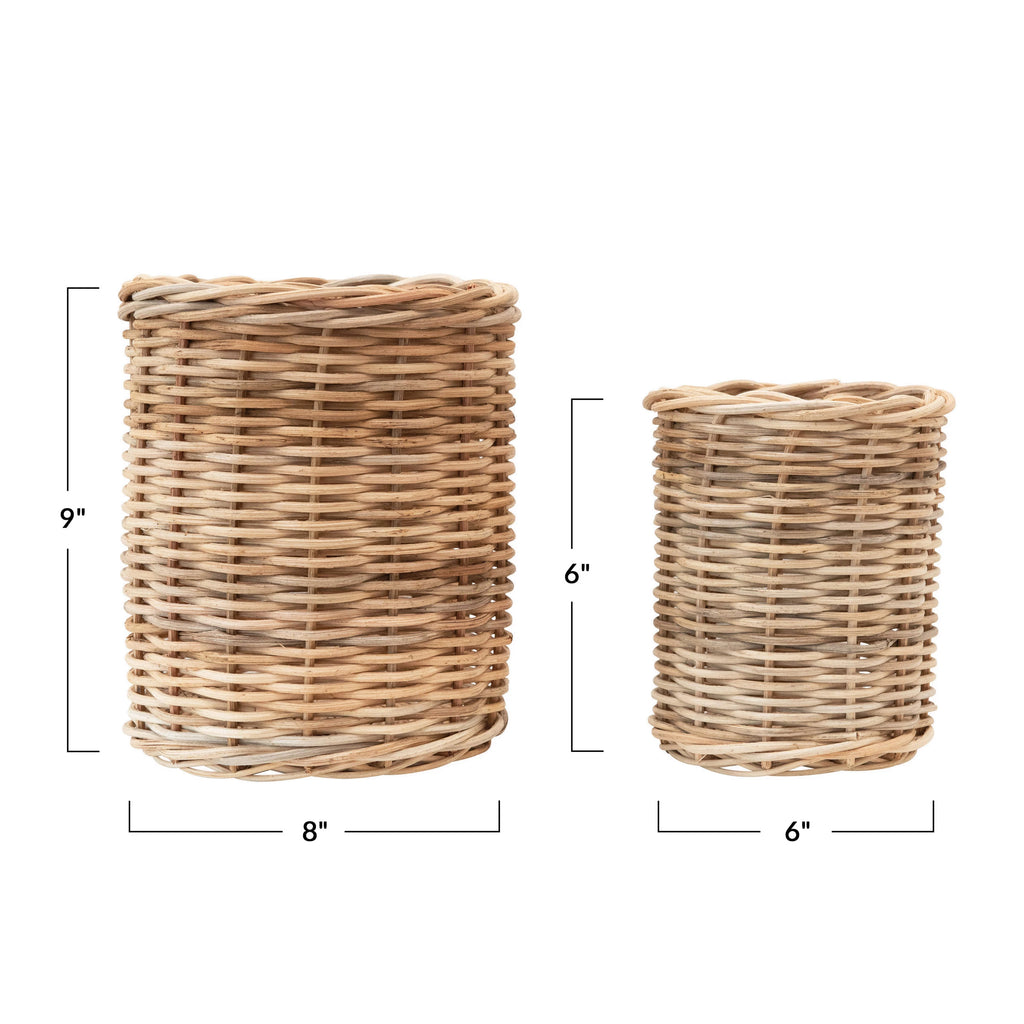 Hand-woven Natural Wicker Basket/Container