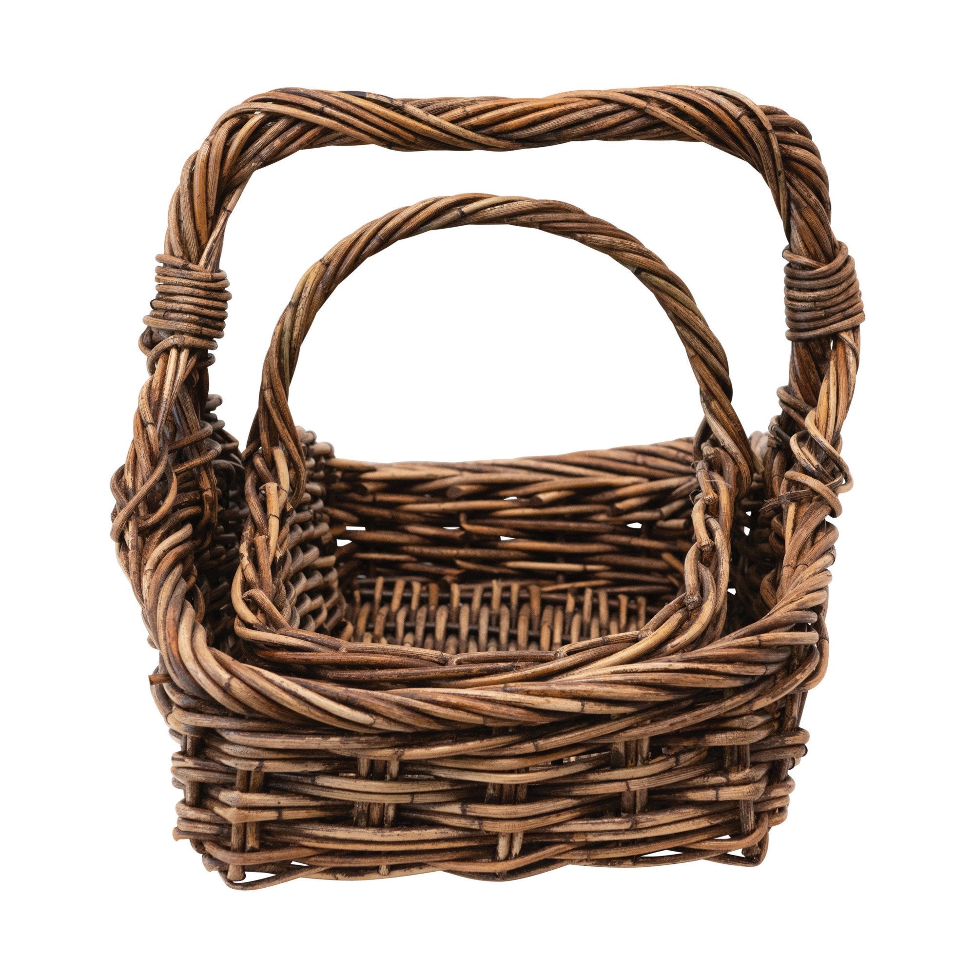 CANVAS Market Round Hand Woven Basket, 15.75 x 17.71-in