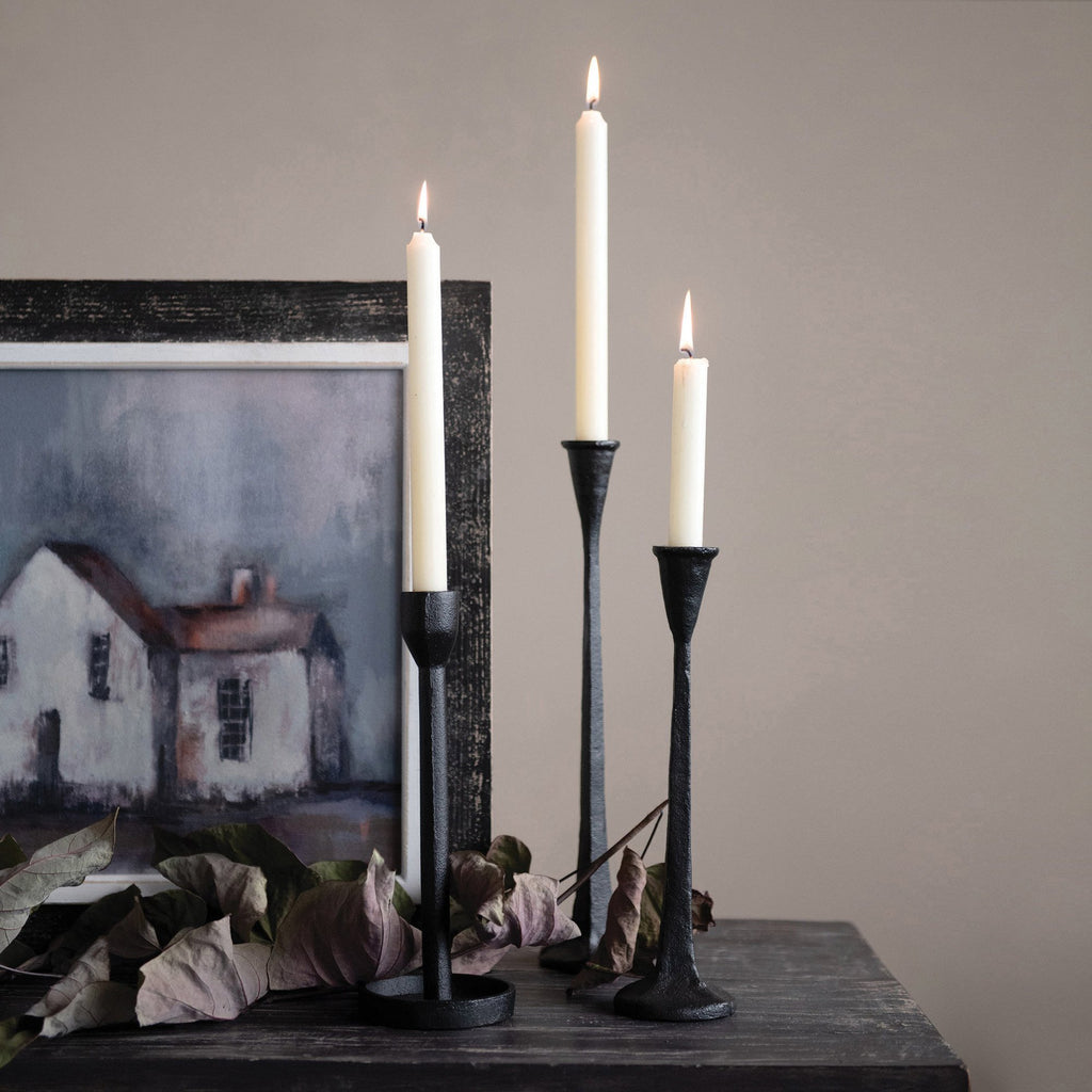 Black Cast Iron Taper Holder