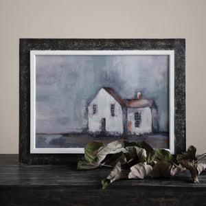 Quaint House Framed Canvas Wall Decor