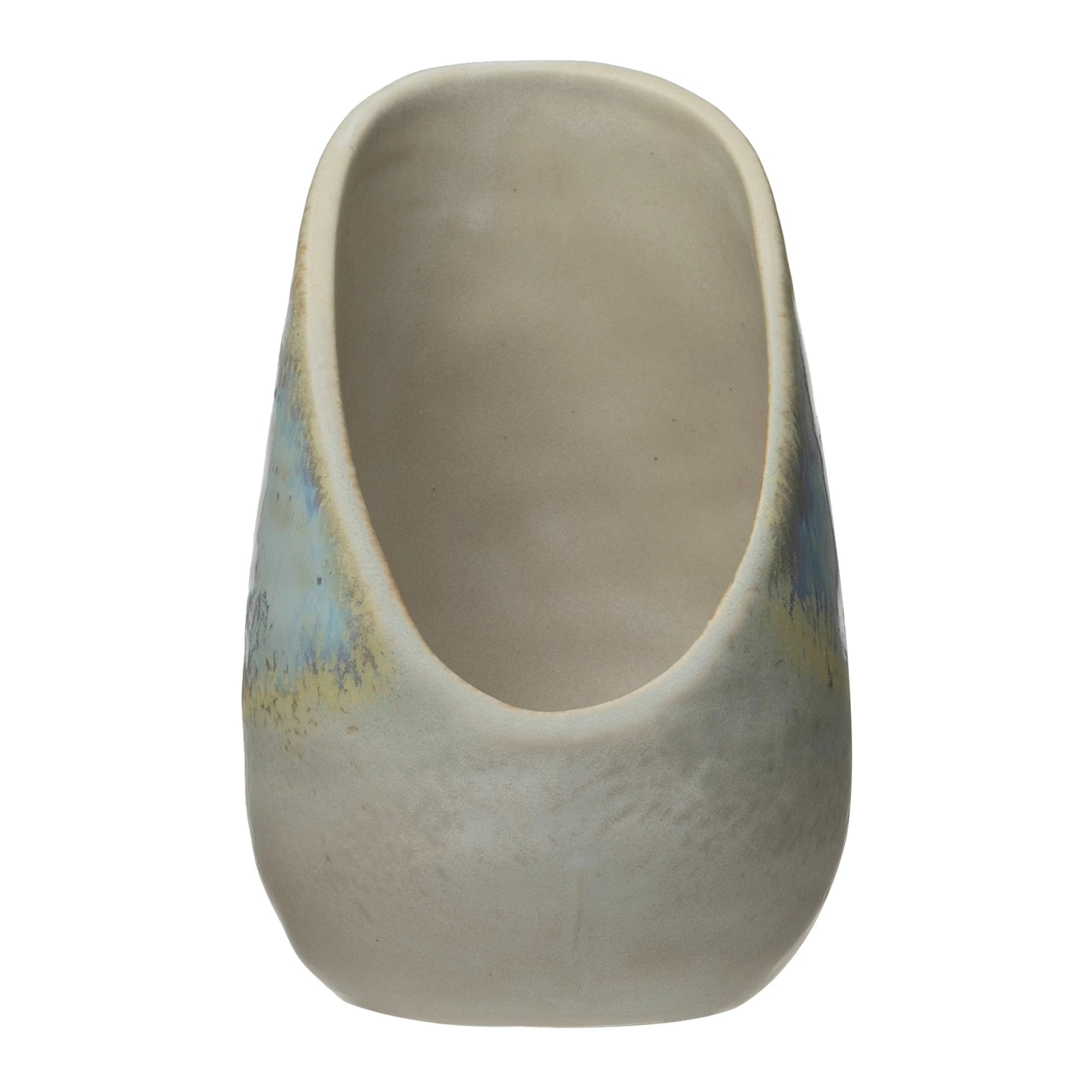 Blue Stoneware Spoon Rest w/Reactive Glaze