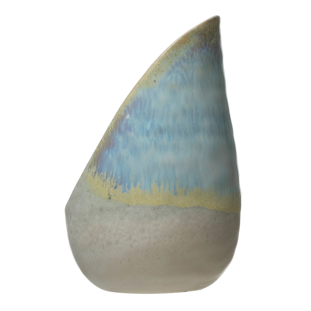 Blue Stoneware Spoon Rest w/Reactive Glaze