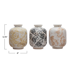Terracotta Vase w/Pattern