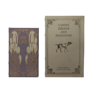 "Canine Breeds & Behaviors" Canvas Book Storage Boxes