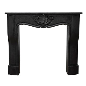 Distressed Black Finish Fireplace Mantle