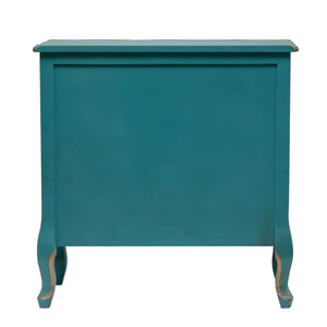 Distressed Blue Wood Dresser w/3 Drawers
