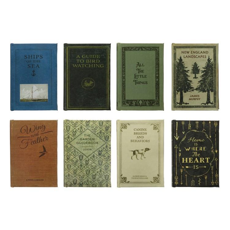 Vintage Style Canvas Book Storage Boxes