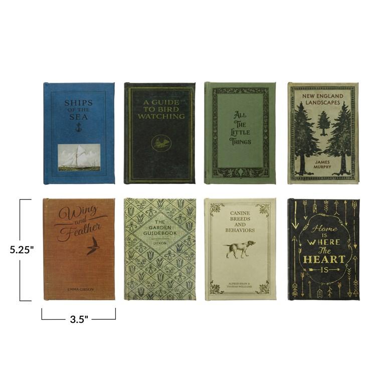 Vintage Style Canvas Book Storage Boxes