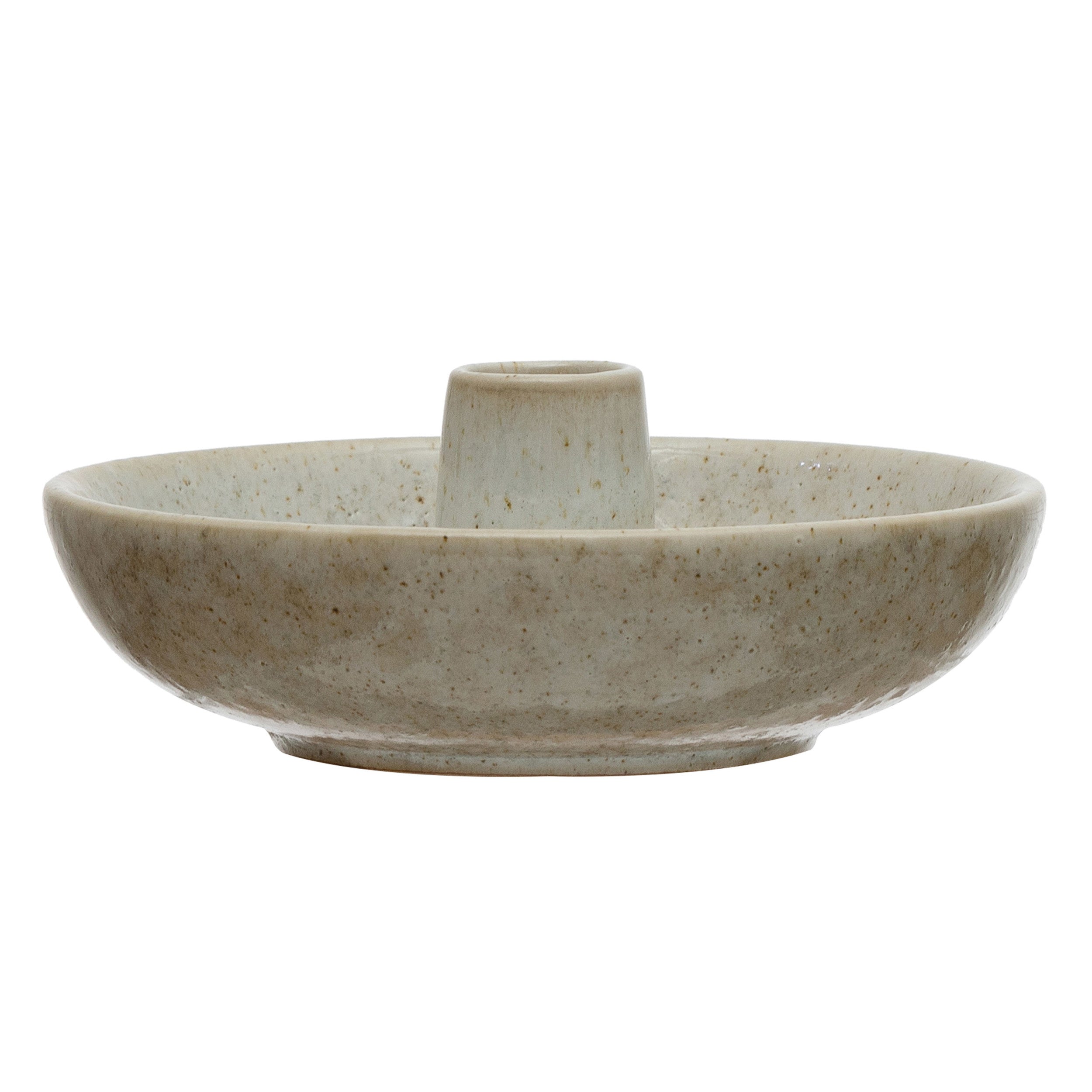 White Stoneware Dish w/Holder