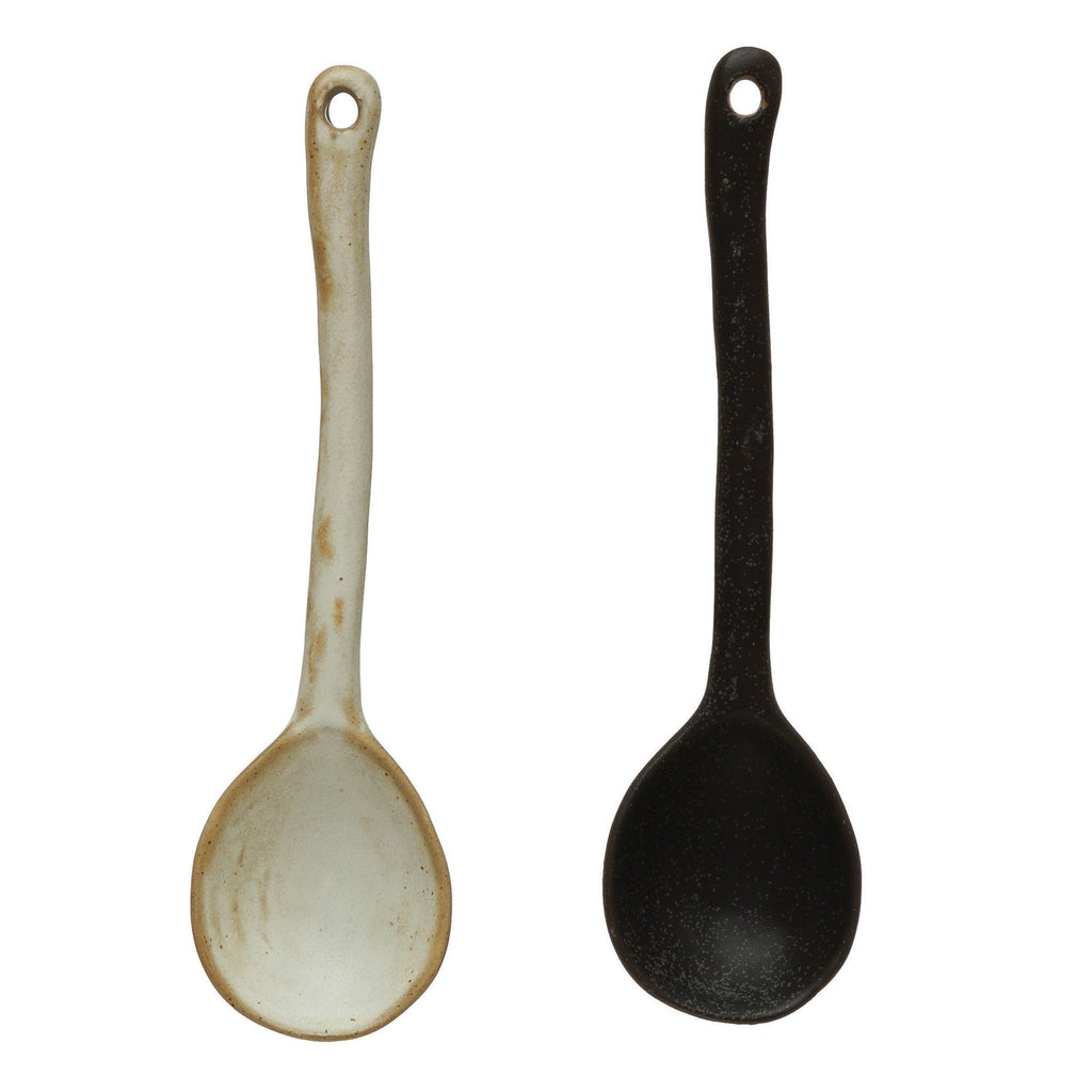 Stoneware Spoon w/Reactive Glaze
