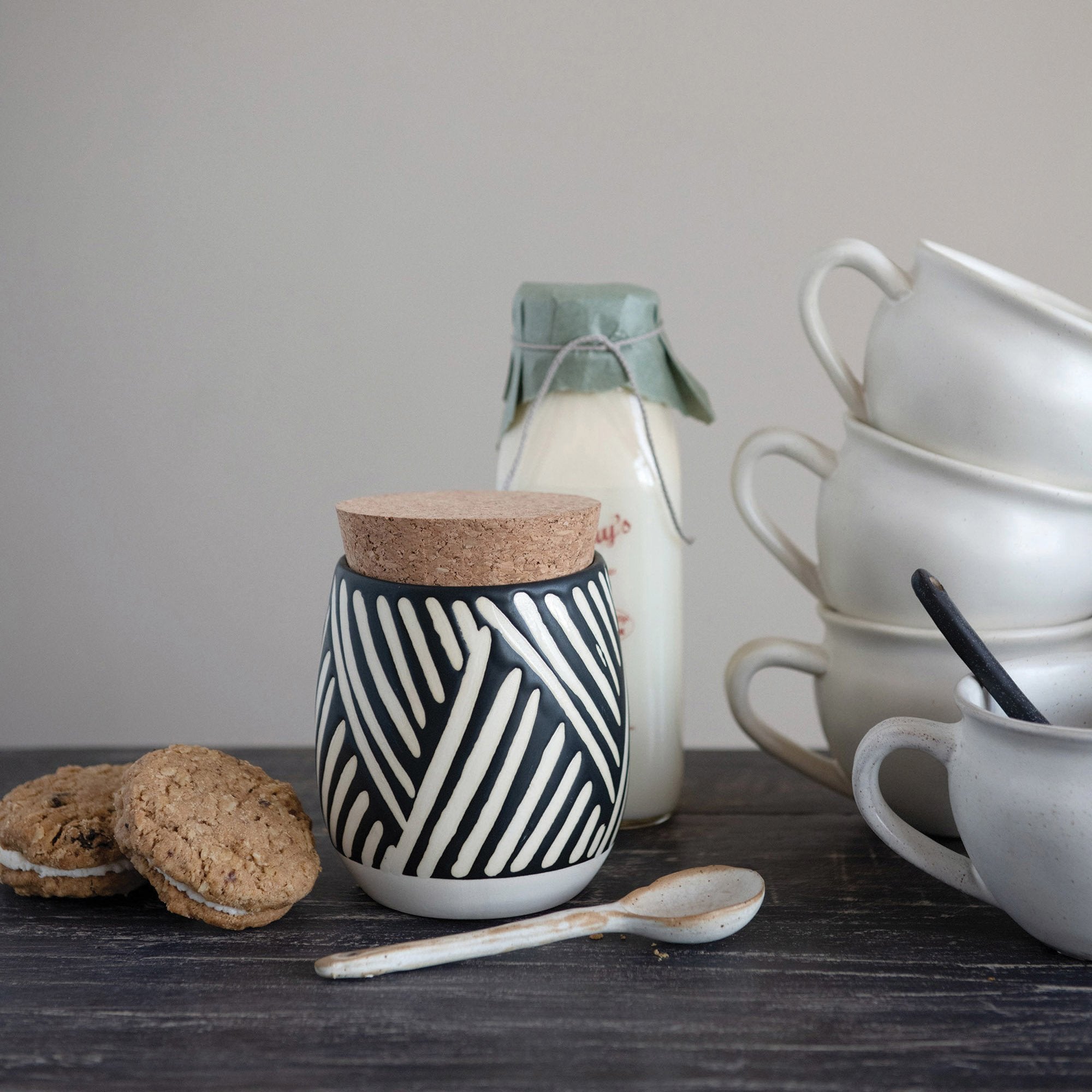 Stoneware Spoon w/Reactive Glaze