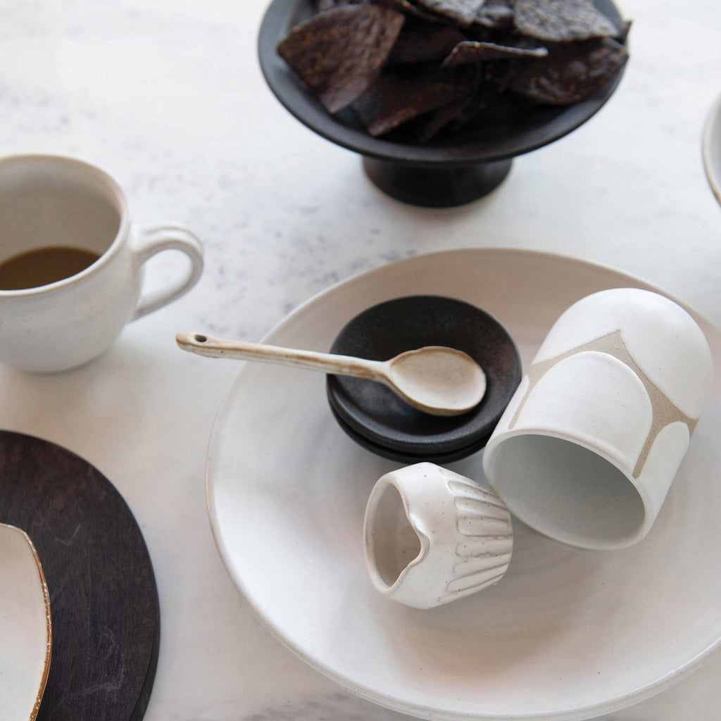 Stoneware Spoon w/Reactive Glaze