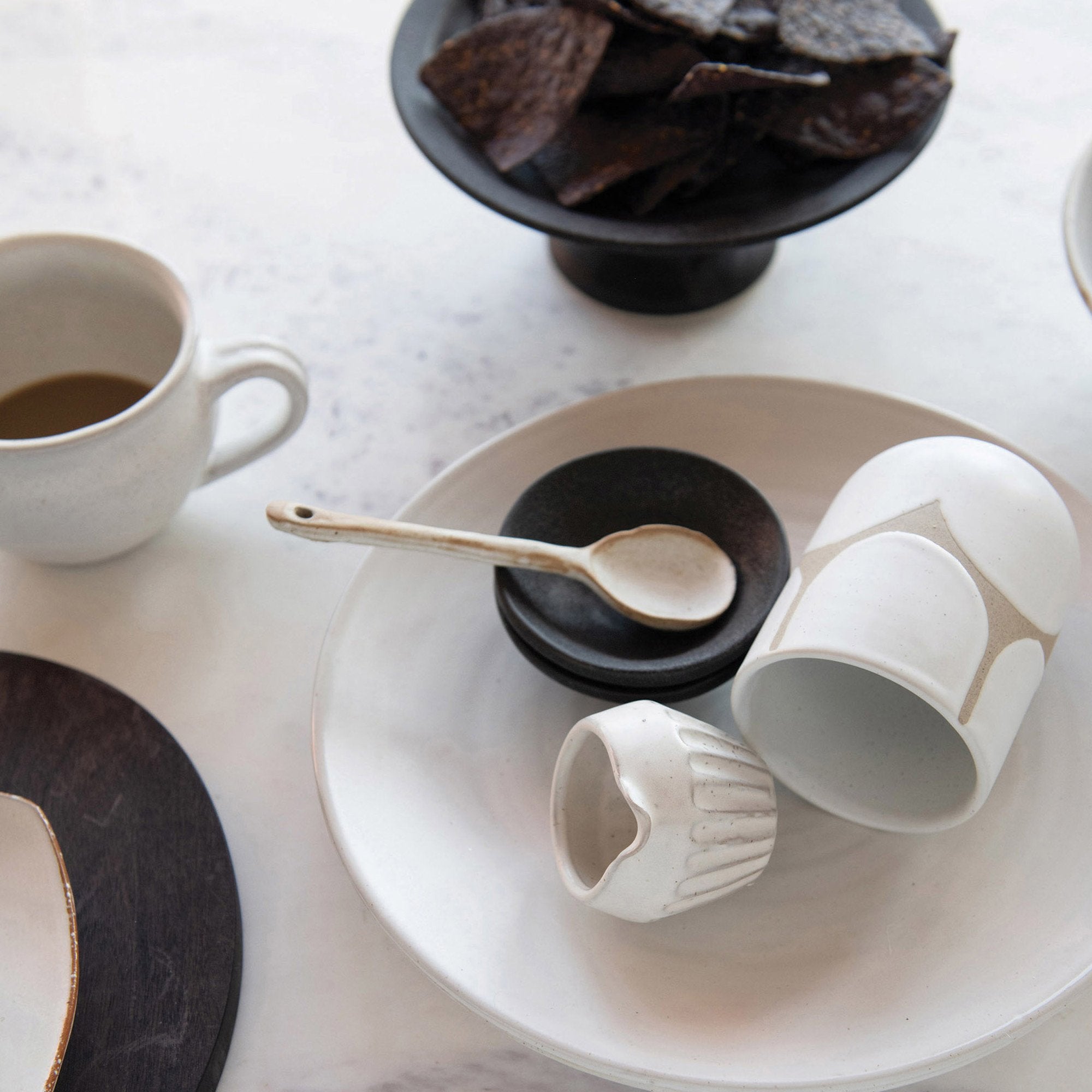 Stoneware Spoon w/Reactive Glaze