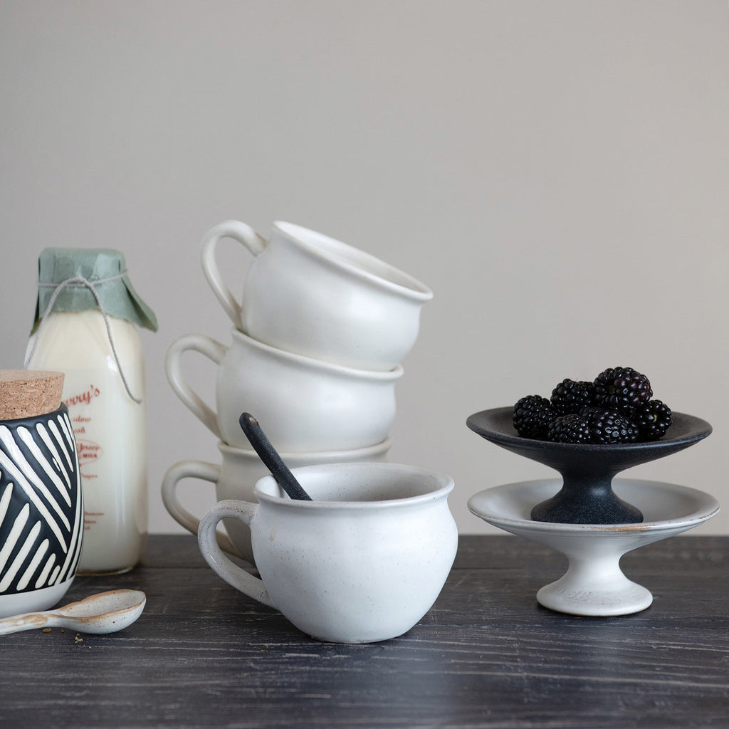 Matte Finish Stoneware Pedestal
