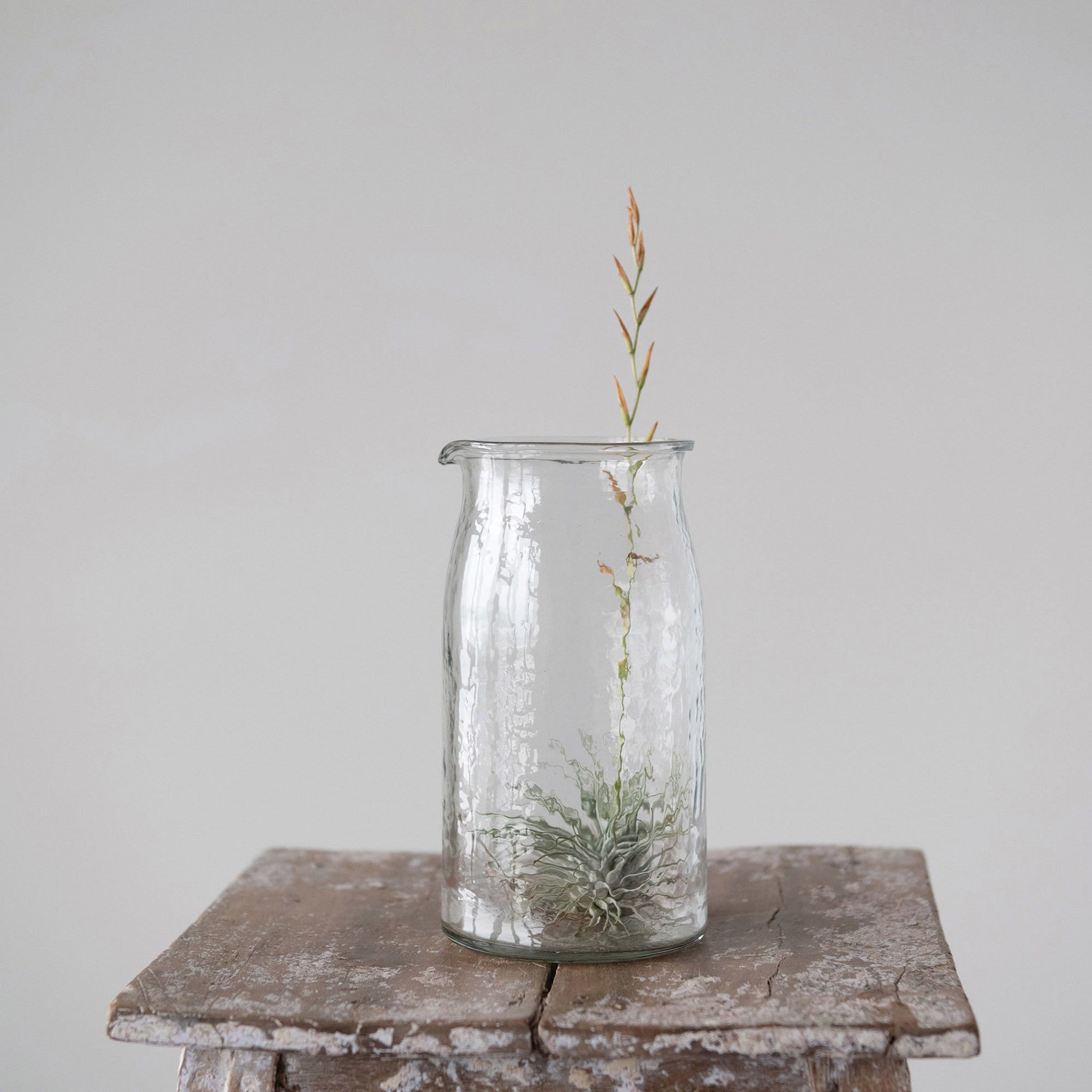 Hand-Blown Glass Pitcher