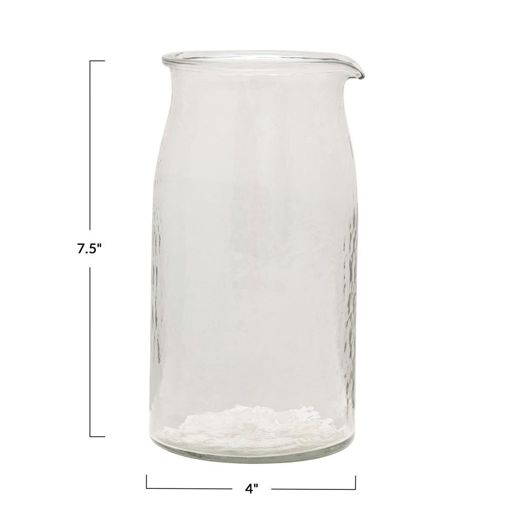 Hand-Blown Glass Pitcher