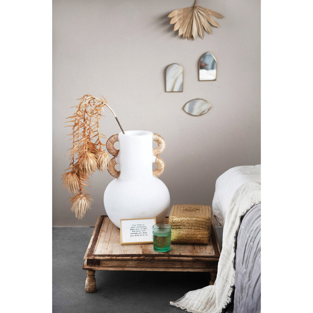 Metal Framed Wall Mirror w/Brass Finish
