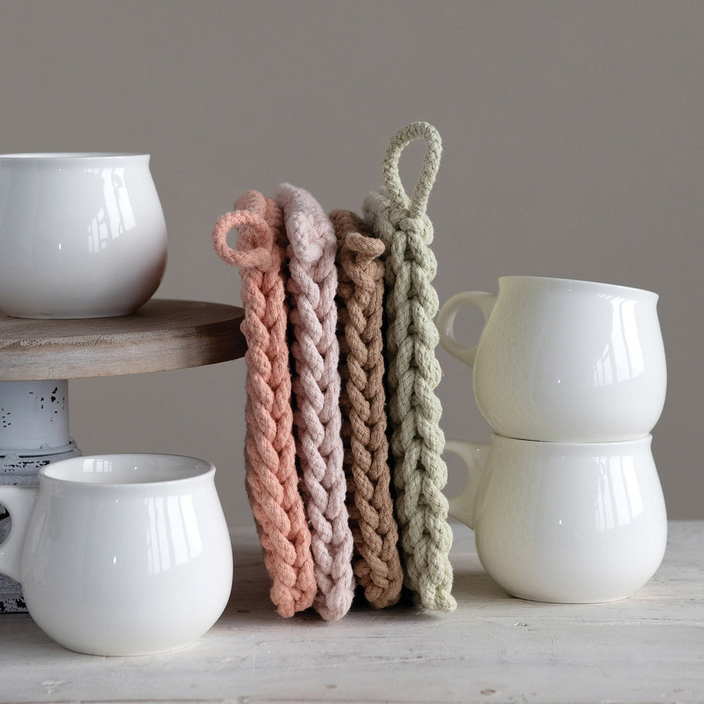Square Cotton Crocheted Pot Holder
