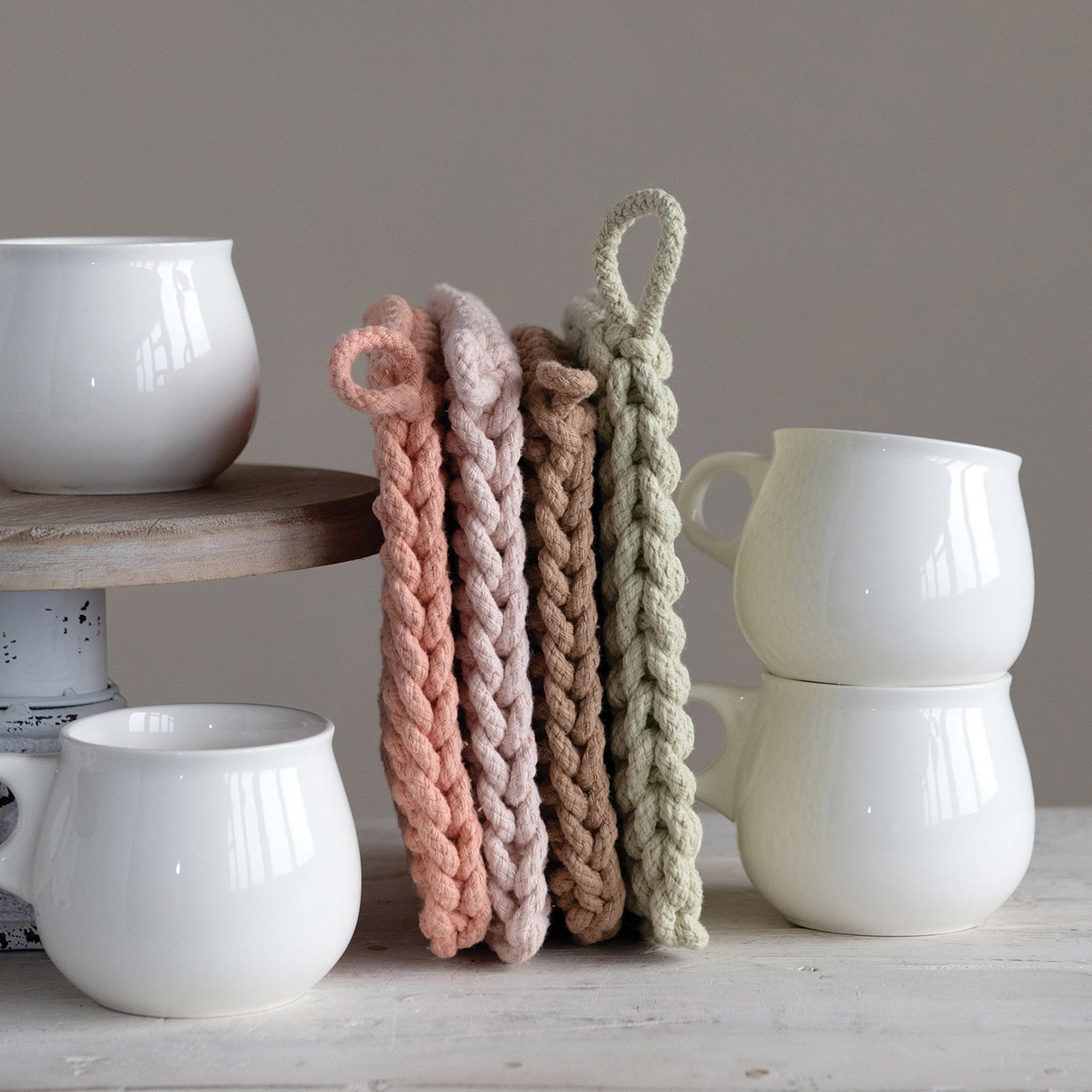 Square Cotton Crocheted Pot Holder