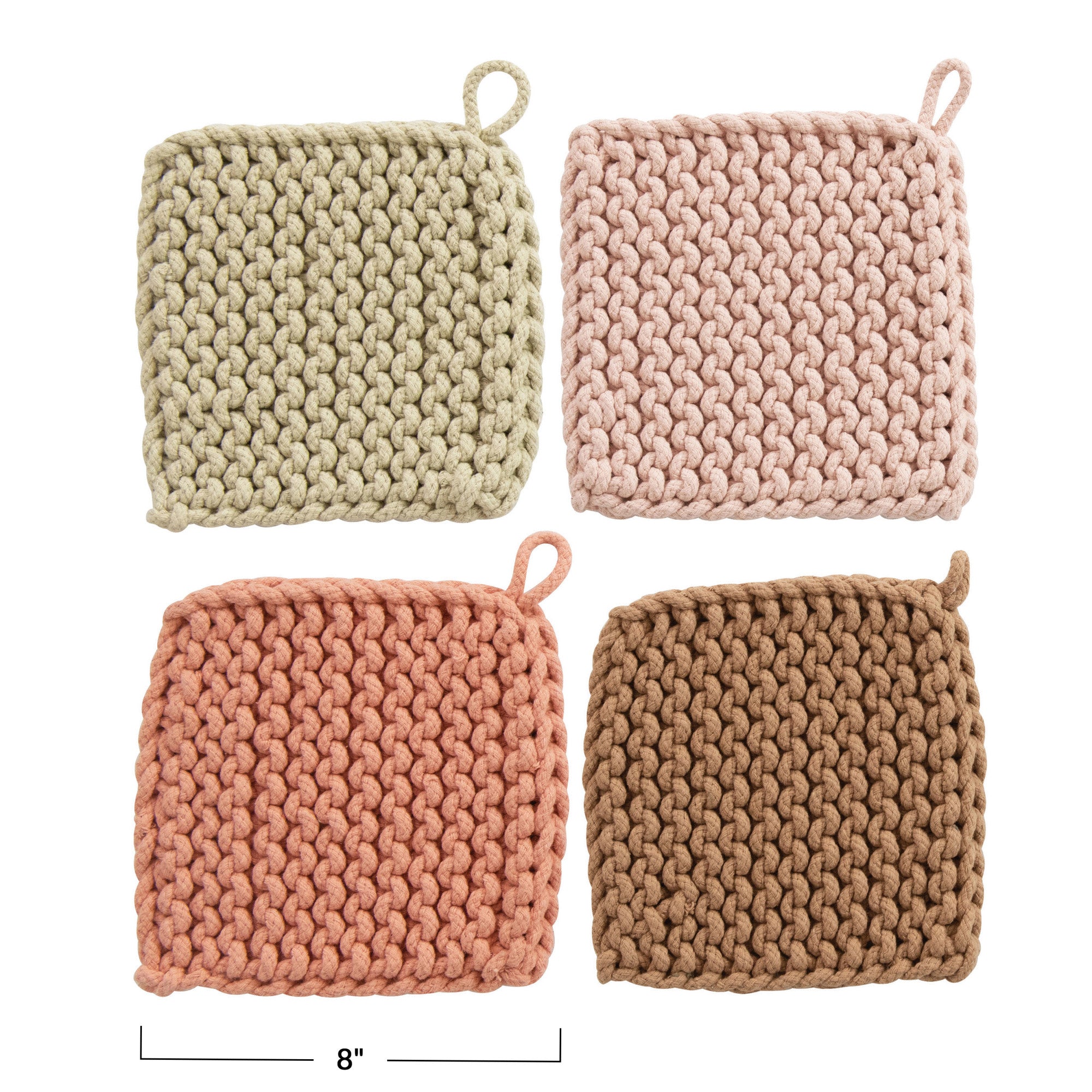 Square Cotton Crocheted Pot Holder