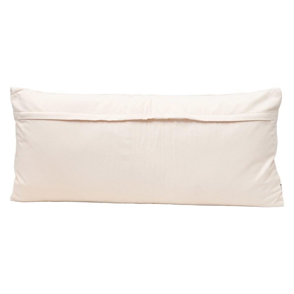 Woven Cotton Blend Lumbar Pillow w/Multi Color Stripes