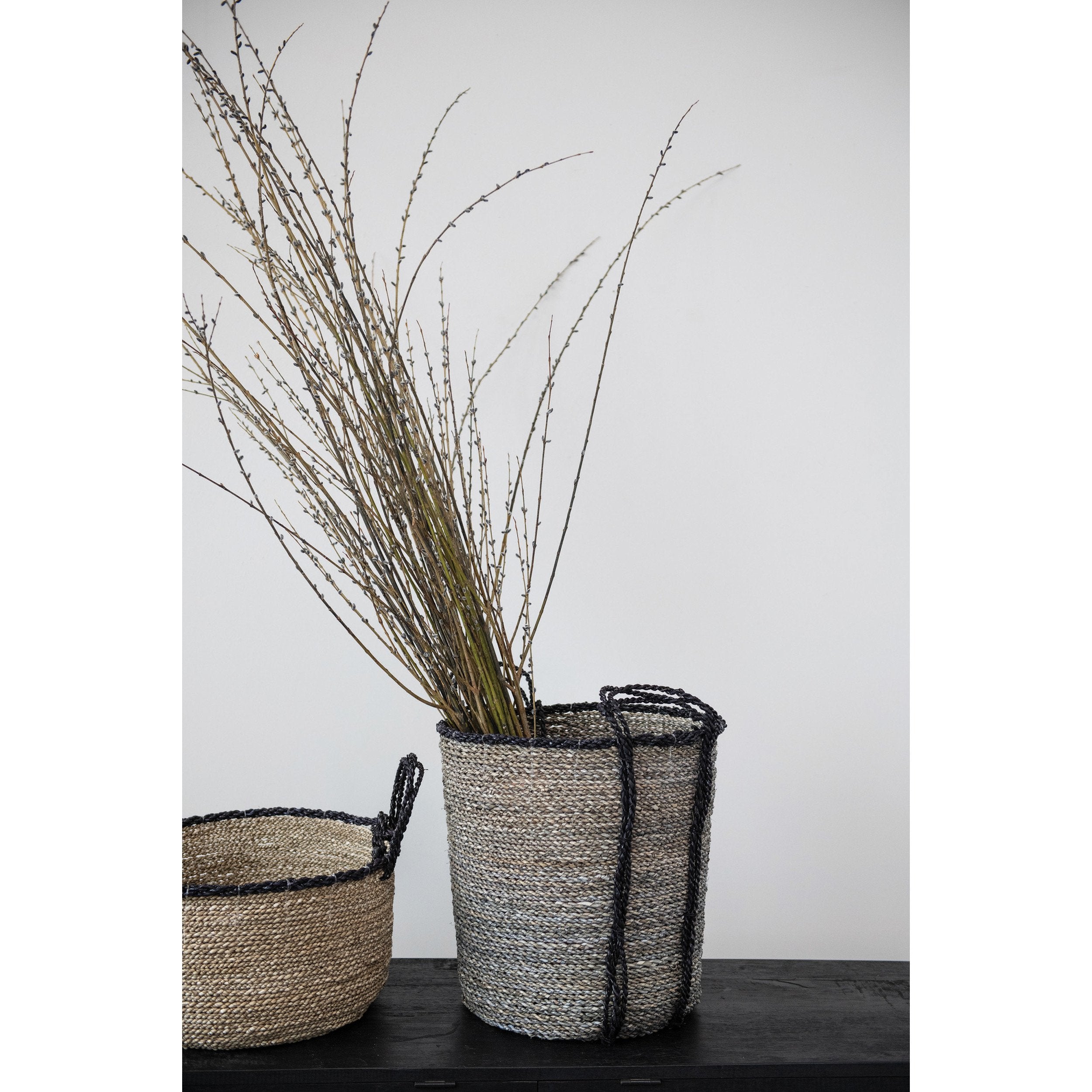 Hand-Woven Seagrass Baskets w/Handles