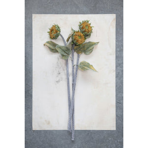 Faux Yellow Sunflower Stem