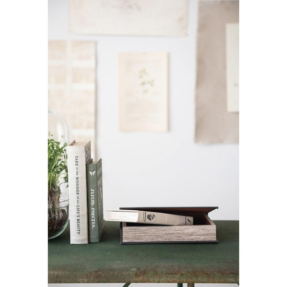 "Garden Studies Prints" Canvas Book Storage Boxes