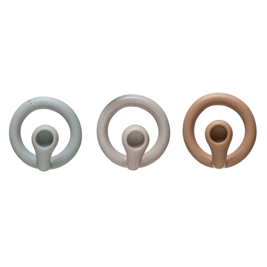 Ceramic Taper Holder w/Matte Reactive Glaze