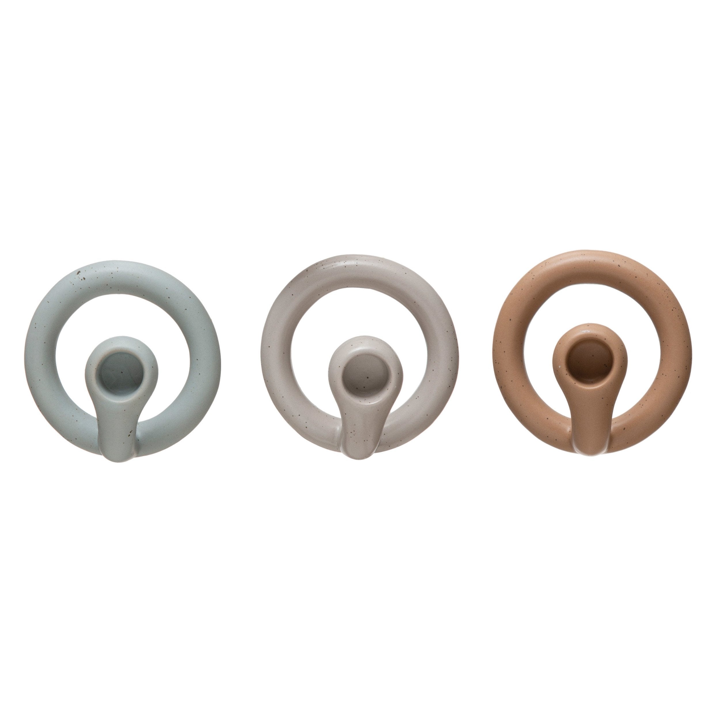 Ceramic Taper Holder w/Matte Reactive Glaze