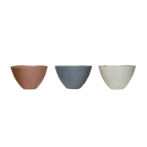 Stoneware Bowl w/Matte Reactive Glaze