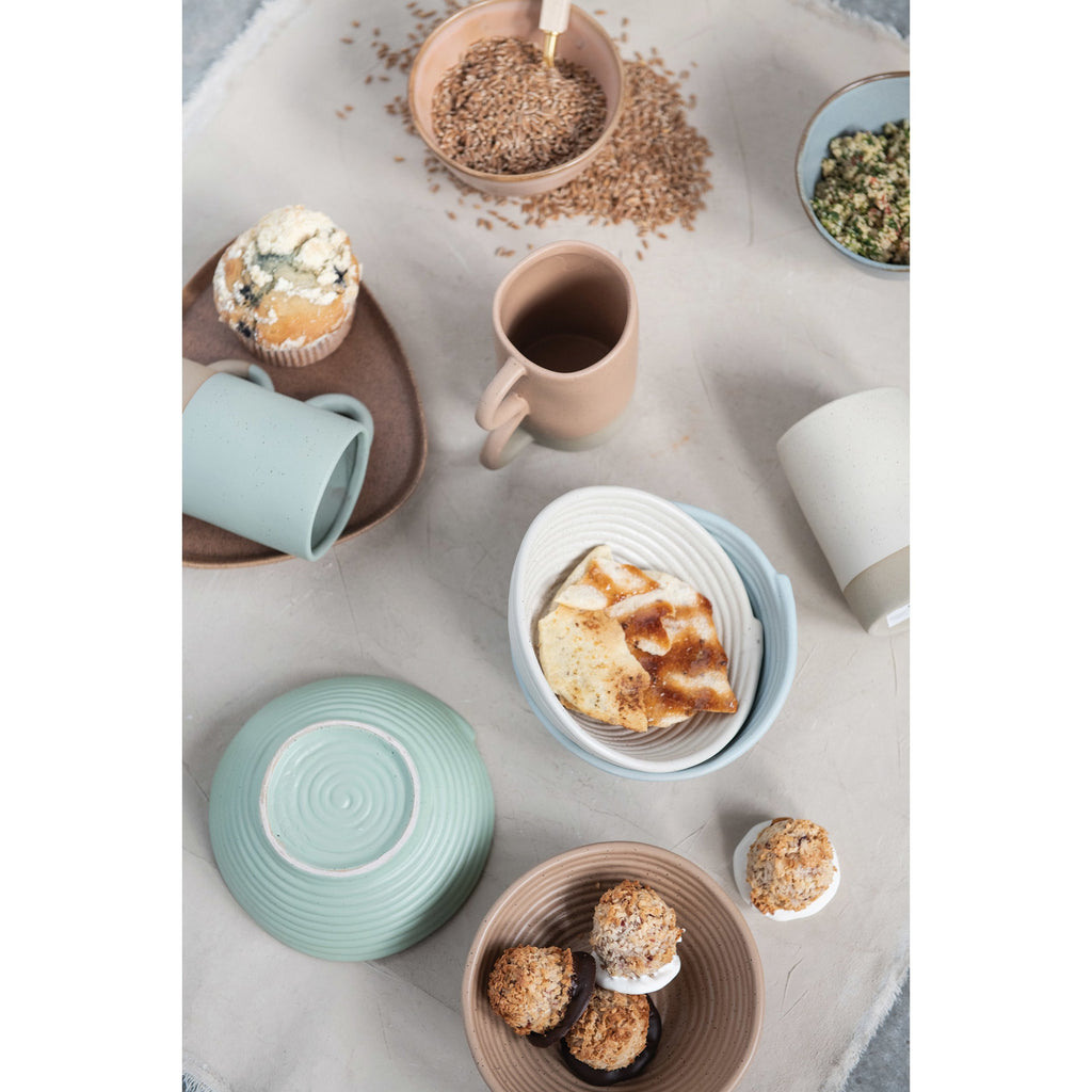 S/4 Round Stoneware Bowls w/Reactive Glaze