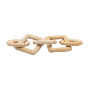 Carved Sandstone Chain Decor w/5 Links in Natural