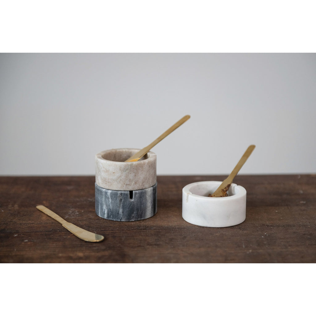 Marble Bowl w/Metal Spreader