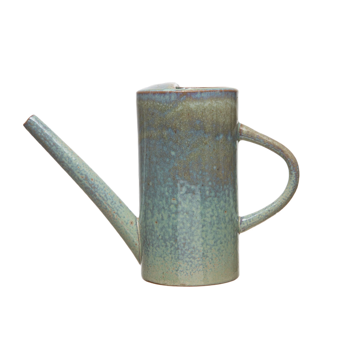 Blue Quartz Stoneware Watering Can w/Reactive Glaze