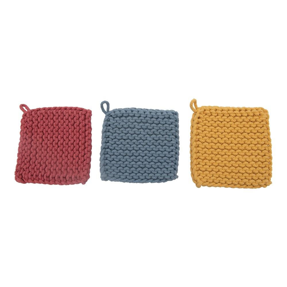 Square Cotton Crocheted Pot Holder