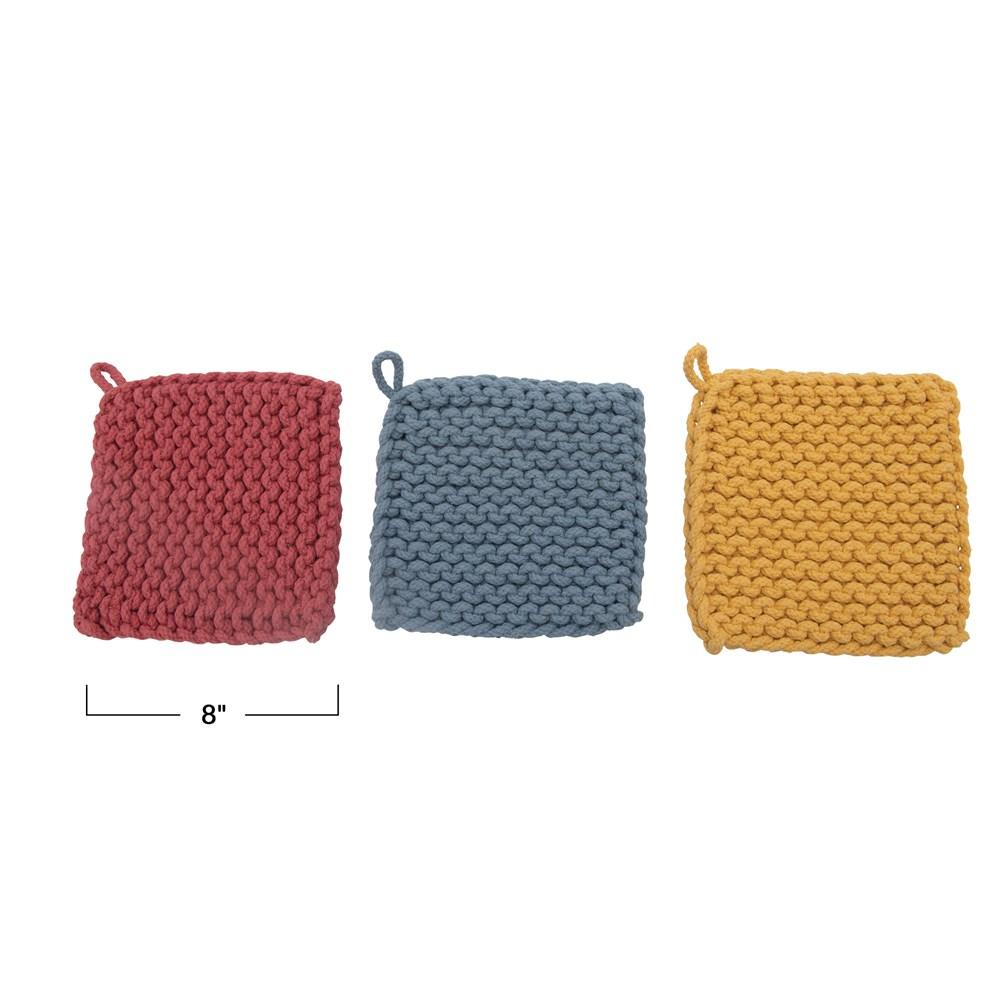 Square Cotton Crocheted Pot Holder