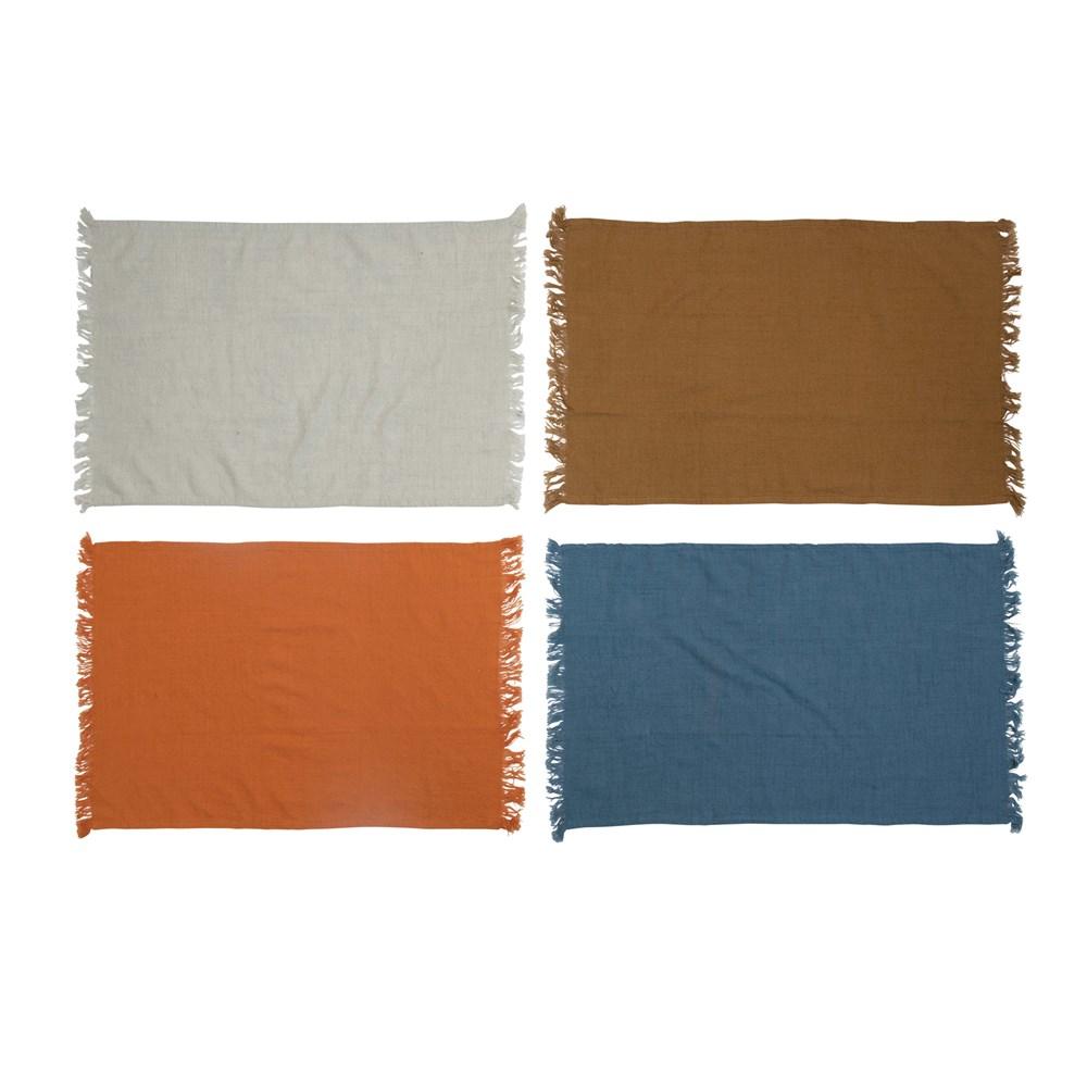 Cotton Slub Tea Towels w/Fringe