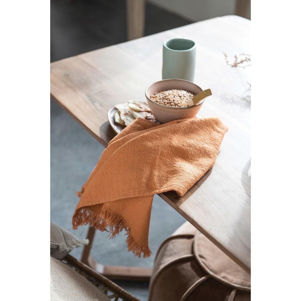 Cotton Slub Tea Towels w/Fringe