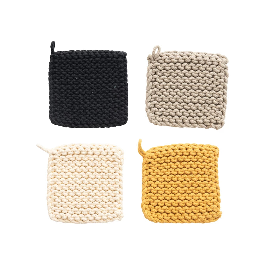 Square Cotton Crocheted Pot Holder