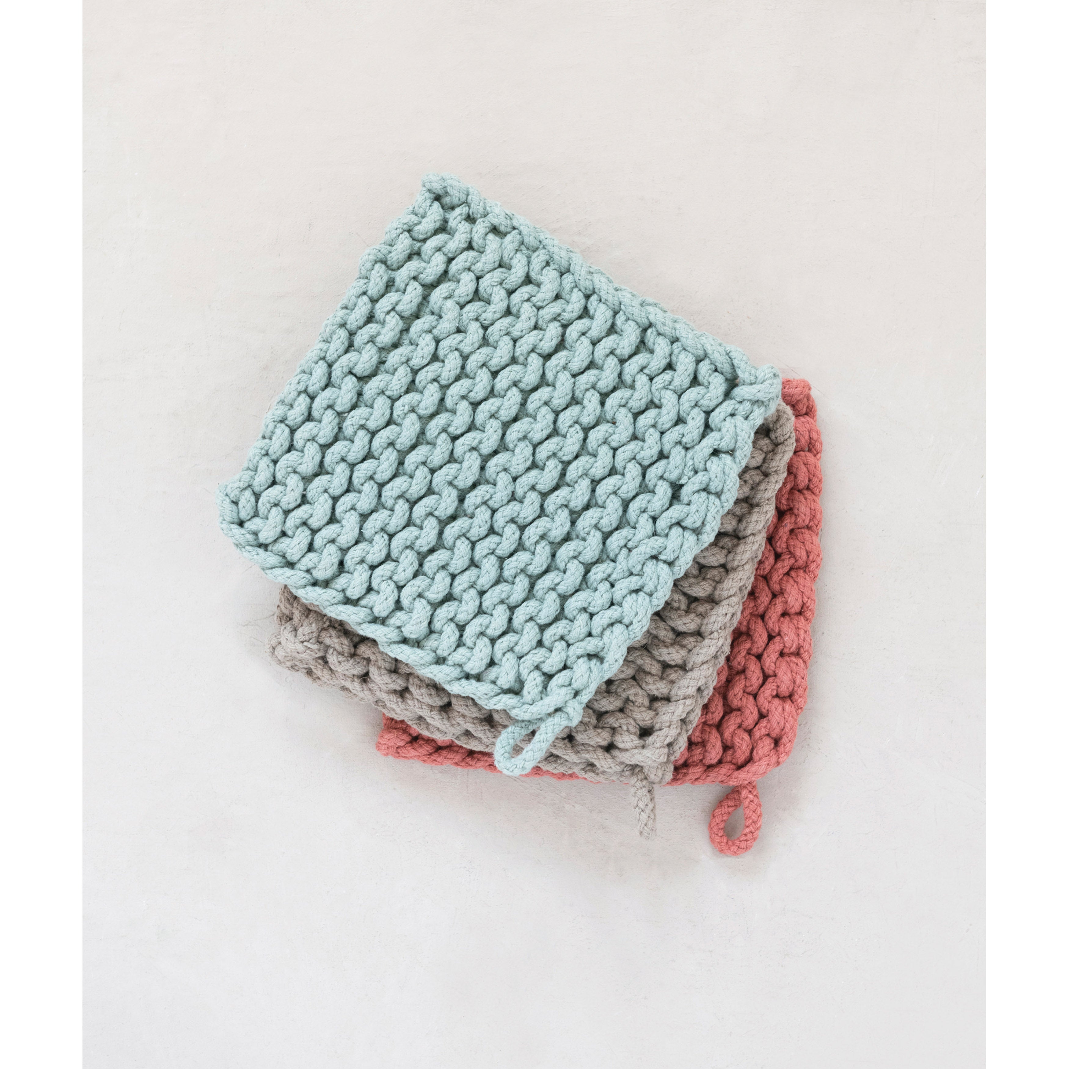 Square Cotton Crocheted Pot Holder