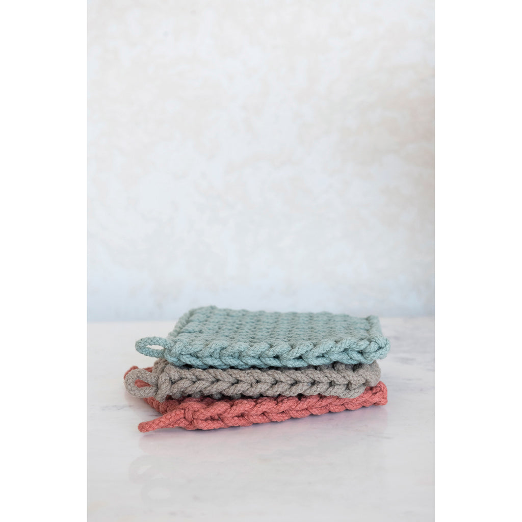Square Cotton Crocheted Pot Holder