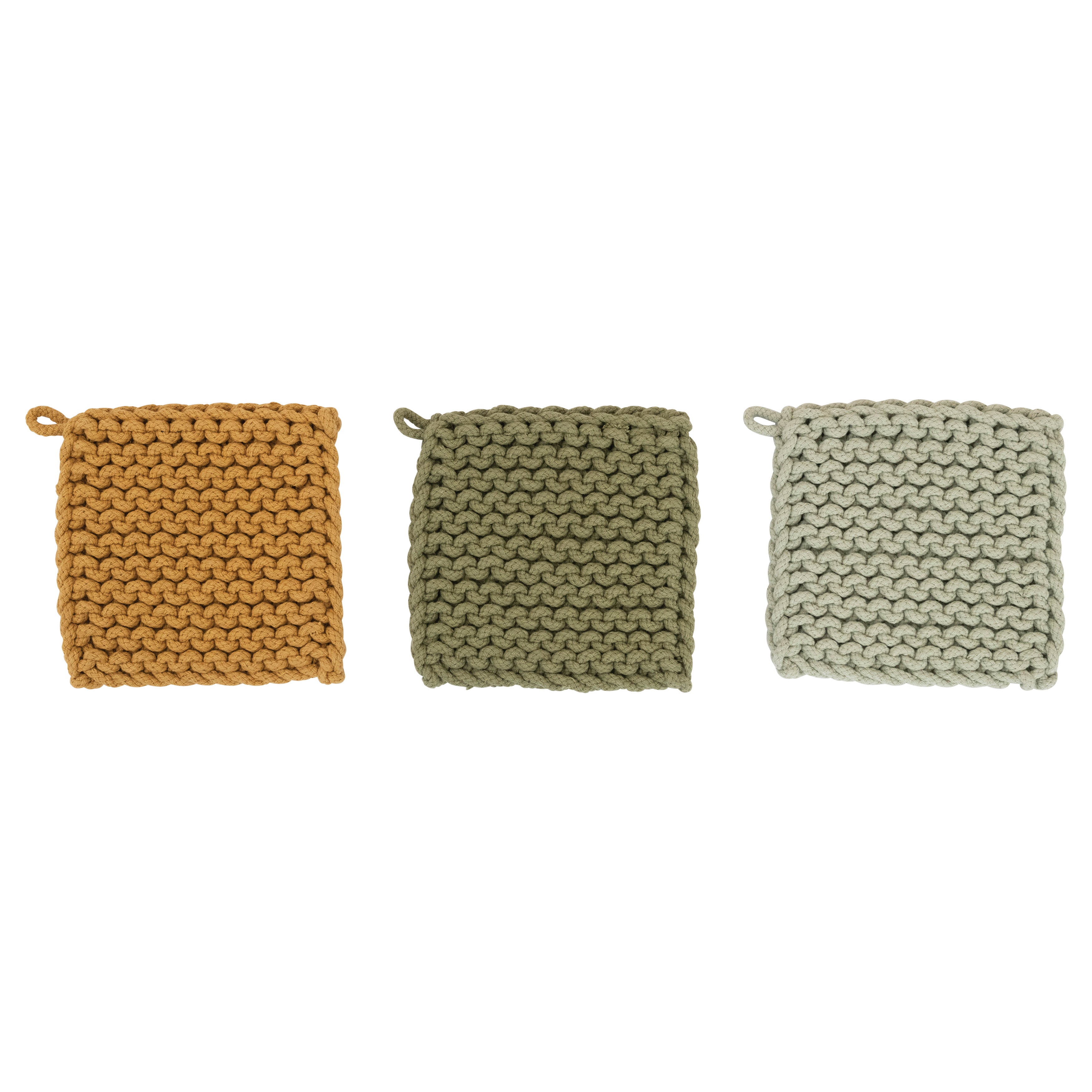 Square Cotton Crocheted Pot Holder