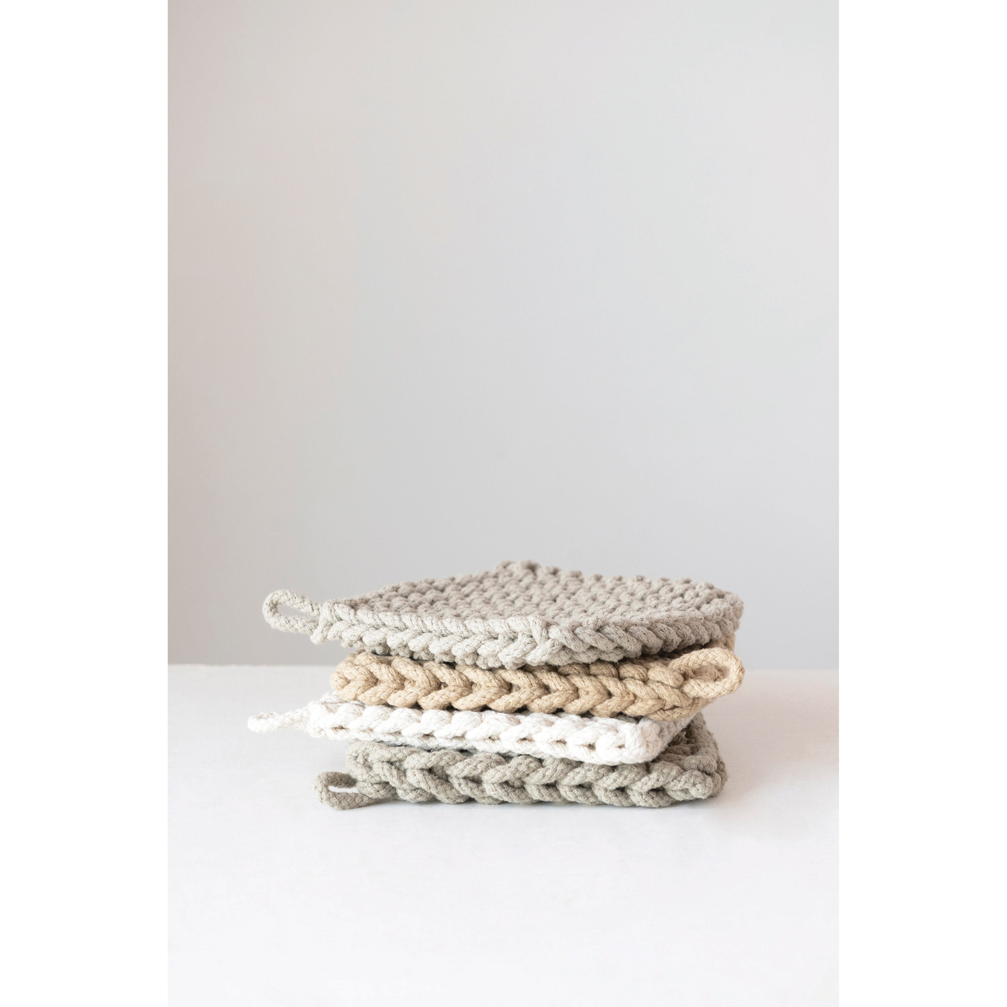 Square Cotton Crocheted Pot Holder
