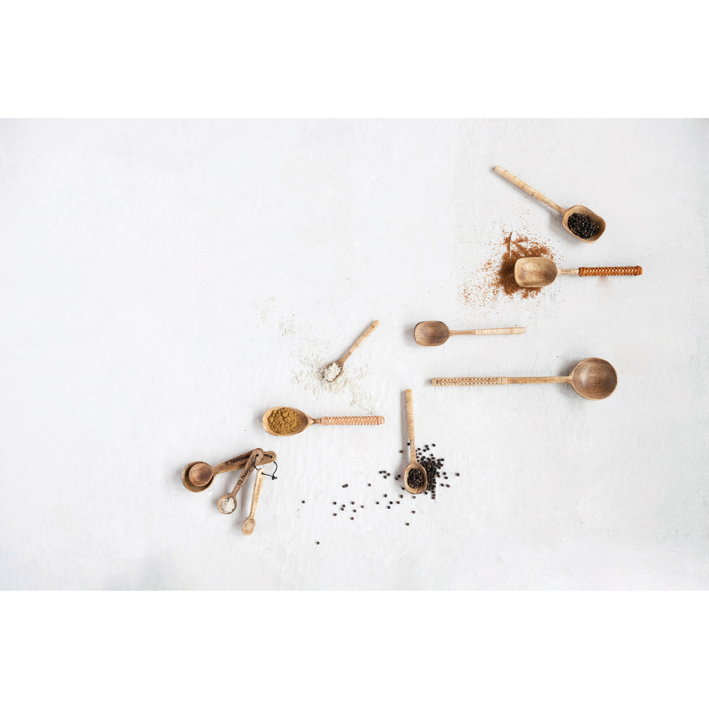 S/4 Mango Wood Measuring Spoons