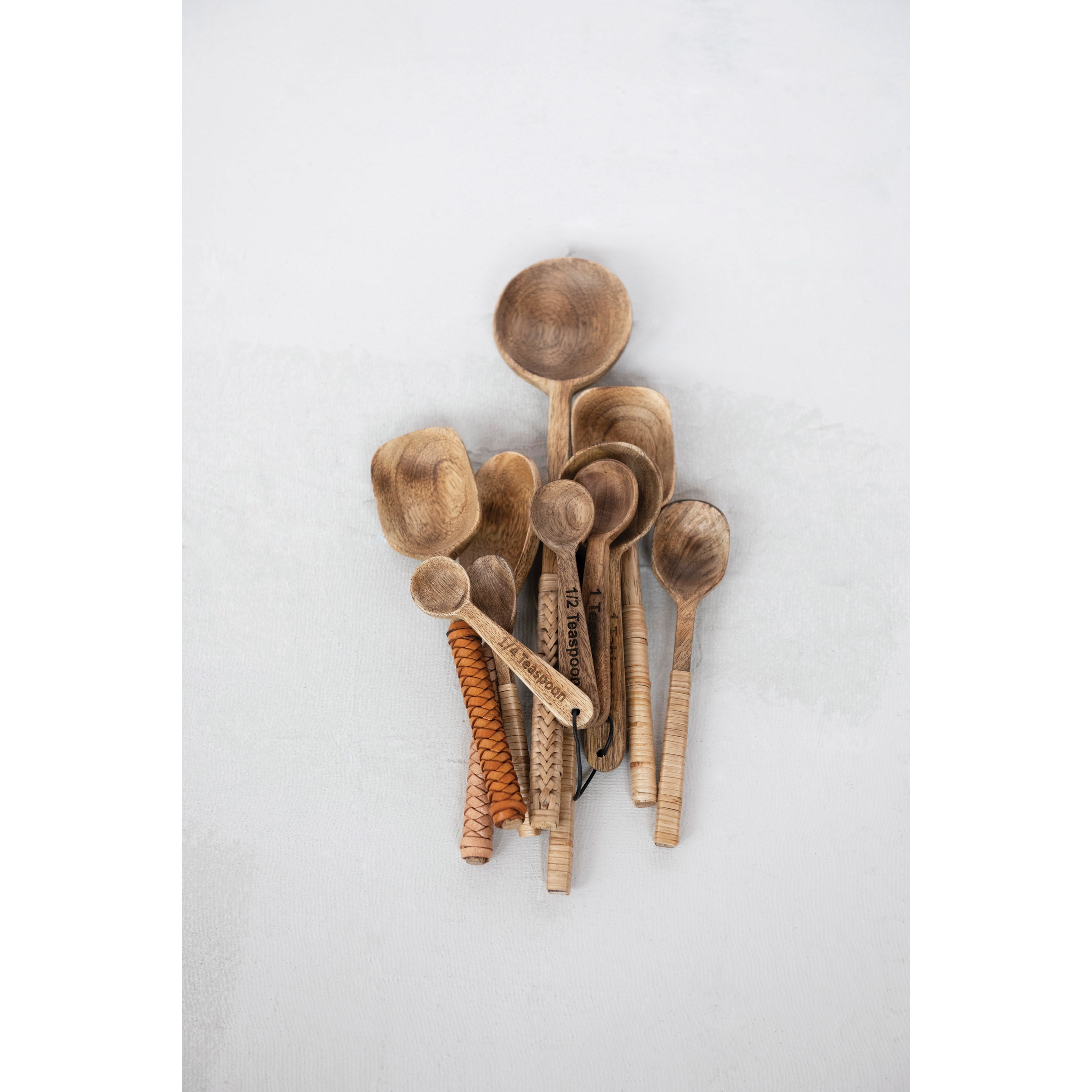 S/4 Mango Wood Measuring Spoons